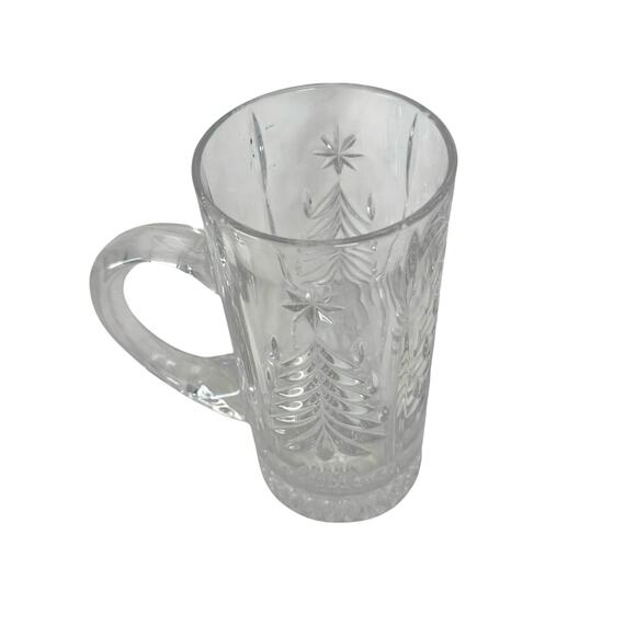 Vintage Mikasa Crystal Christmas Tree Mug Beer Stein 7" - Picture 4 of 7